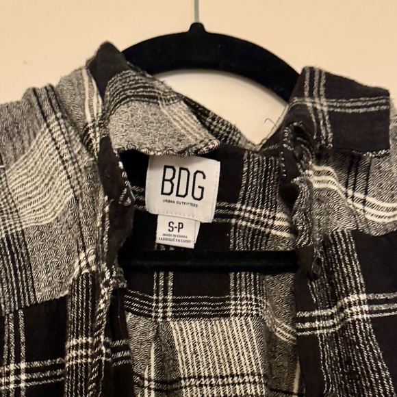 BDG Urban Outfitters Women’s Black/White Soft Oversized Flannel Size Small - Picture 9 of 11